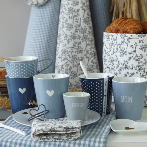 HAPPY MUG COLOURFUL HEART DUSTY BLUE
